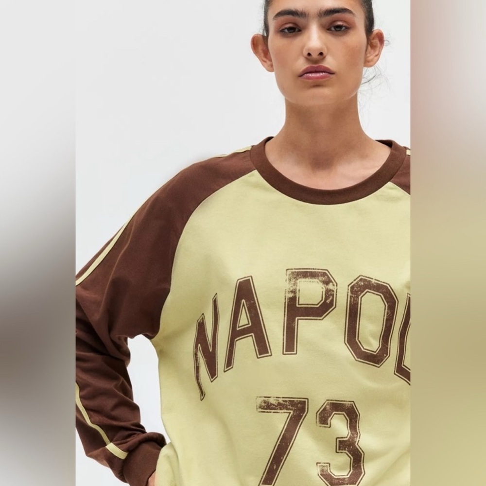 Urban Outfitters Brown and Cream Long Sleeve Tee - Picture 4 of 8